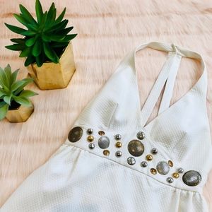 Julie Haus White Open Back Dress